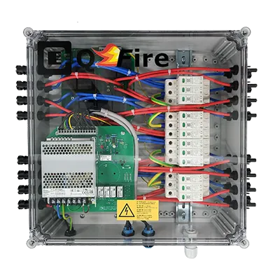 QFire Feuerwehrschalter für 8 Strings mit Überspannungsschutz T1+2