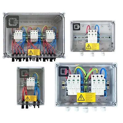 GAK mit Überspannungsschutz DC Anschlusstechnik kundenspezifisch für x MPP Tracker optional mit Sicherungen, DC Freischalter